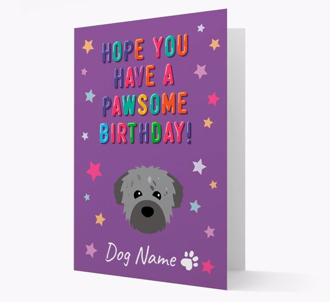 Personalised Card 'Hope You Have A Pawesome Birthday' with {breedCommonName} Icon